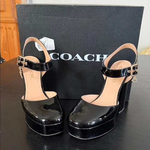 Coach Isabella Black Platform Heels - Picture 3 of 6